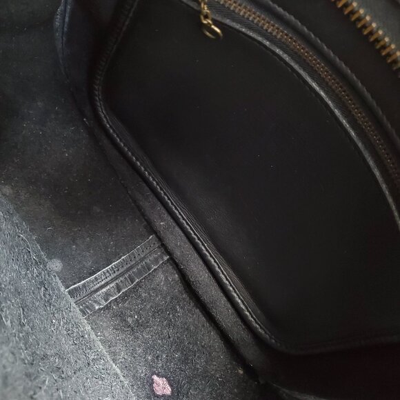 Vintage 90's Coach 9951 Legacy Patricia Saddle Bag in Black Glove Tanned Leather - Picture 7 of 10